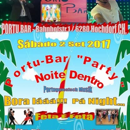 Plakat der Party «Noite Dentro» in der Portu Bar